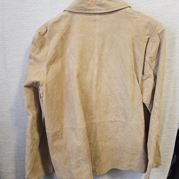 dialogue 12 vintage leather suede embroidered boho shirt jacket - Picture 7 of 9